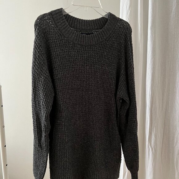 Grey American Eagle Oversized Knit Sweater - Picture 1 of 2